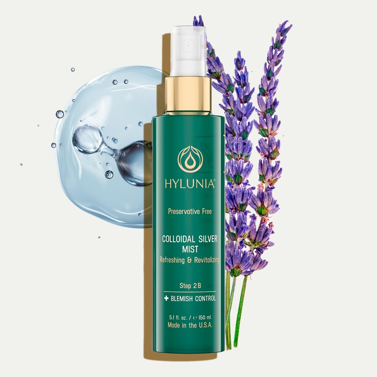 Hylunia Colloidal Silver Mist Toner – Hydrating Toner for Acne-Prone, Inflamed Skin, 5.1 fl oz Avelisse