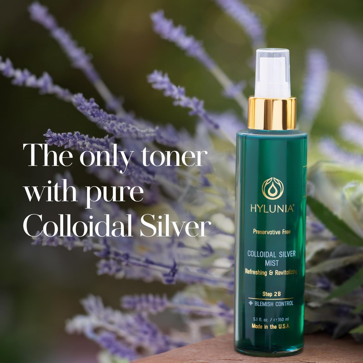Hylunia Colloidal Silver Mist Toner – Hydrating Toner for Acne-Prone, Inflamed Skin, 5.1 fl oz Avelisse