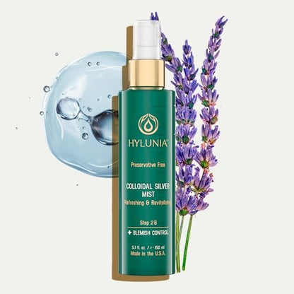 Hylunia Colloidal Silver Mist Toner – Hydrating Toner for Acne-Prone, Inflamed Skin, 5.1 fl oz Avelisse