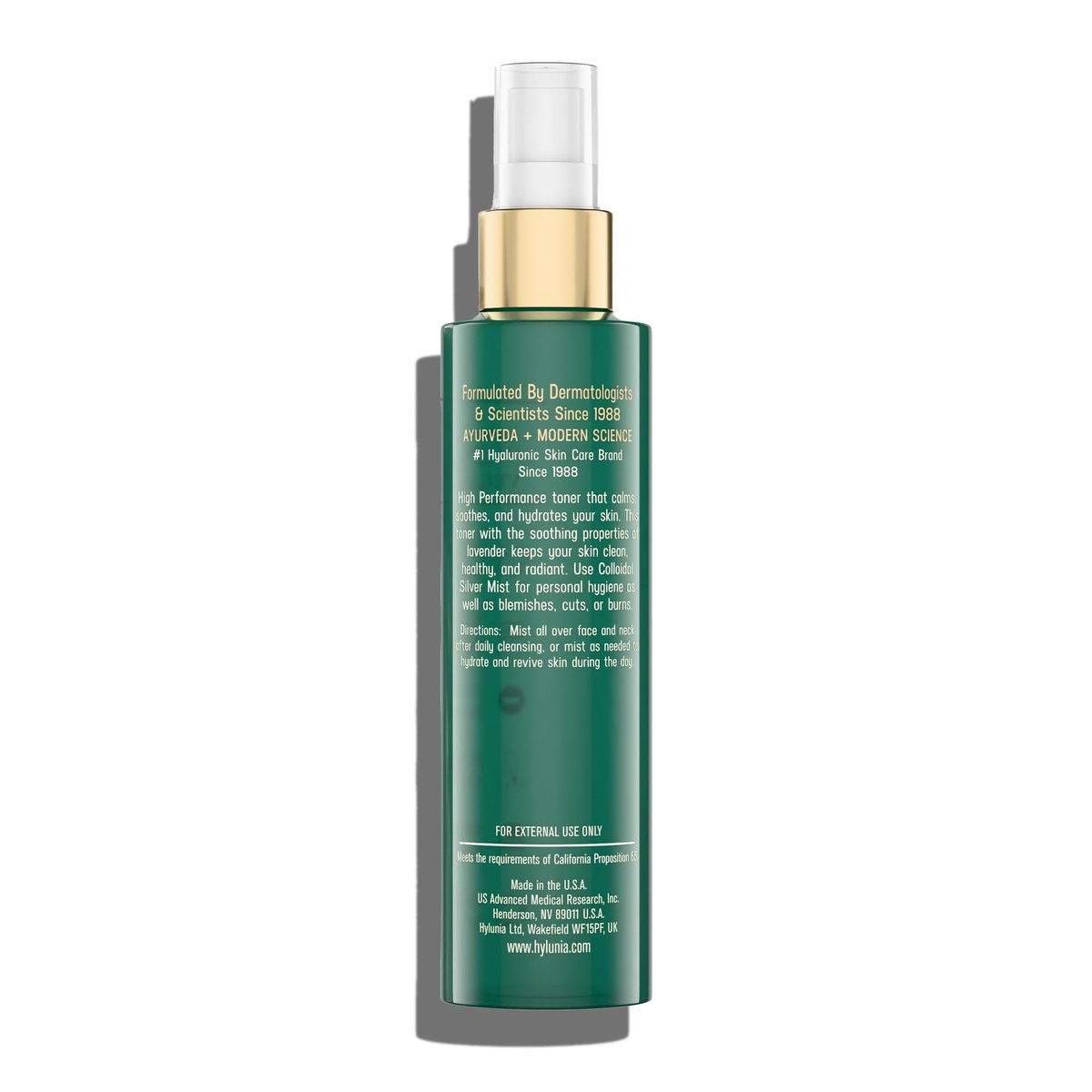 Hylunia Colloidal Silver Mist Toner – Hydrating Toner for Acne-Prone, Inflamed Skin, 5.1 fl oz Avelisse