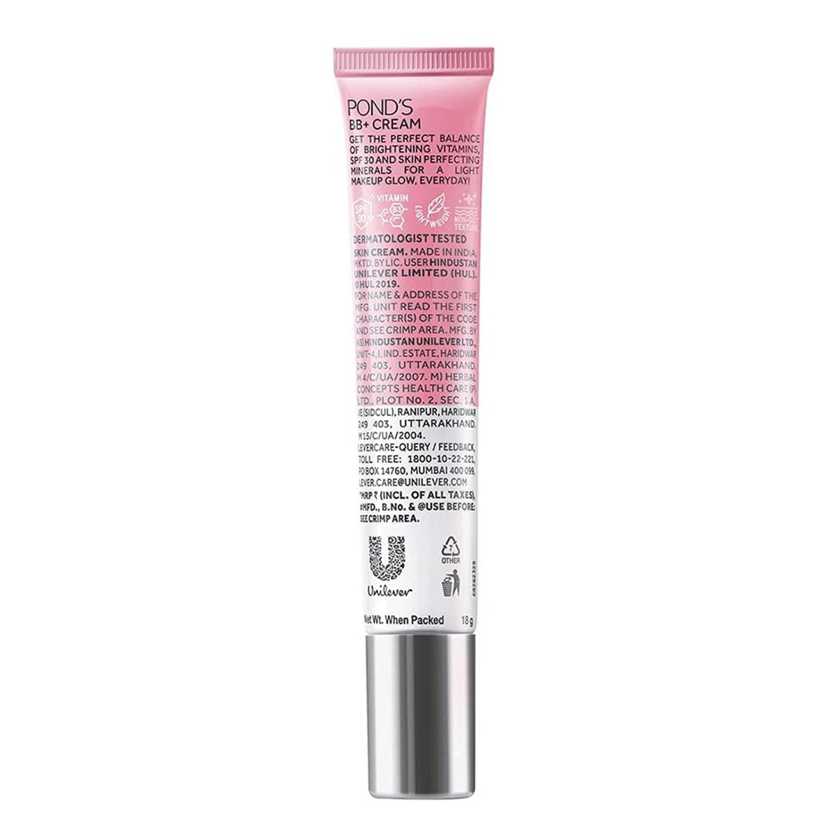 POND'S BB+ Cream Ivory Lightweight Foundation Cream 18g - Natural Glow & SPF Protection - görsel 3