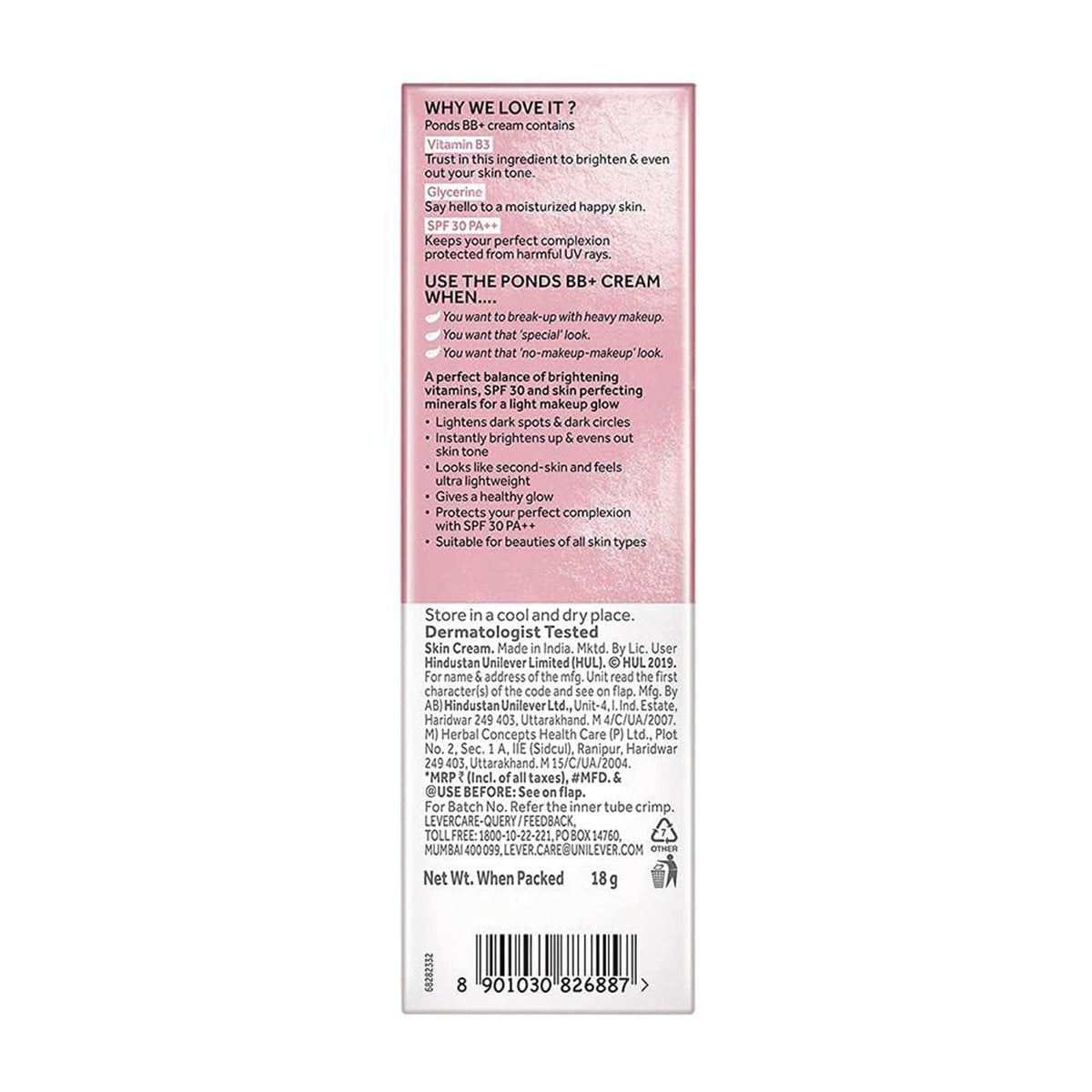 POND'S BB+ Cream Ivory Lightweight Foundation Cream 18g - Natural Glow & SPF Protection - görsel 7