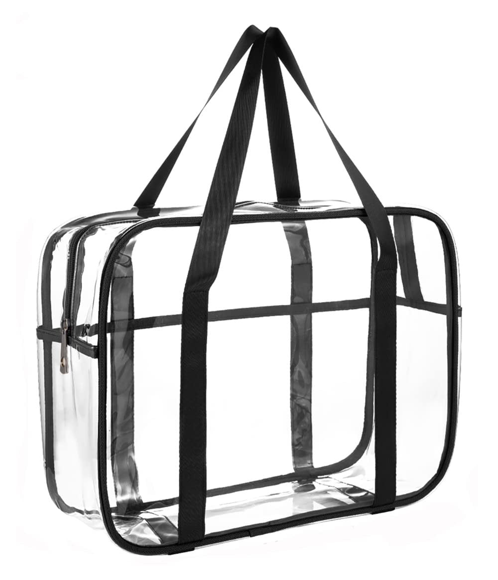 ONEGenug Clear Toiletry Bag - Large Transparent Cosmetic Bag, Waterproof Makeup Artist Case, Luggage Organizer (XL, PVC) Avelisse