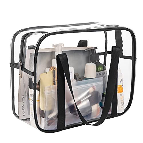 ONEGenug Clear Toiletry Bag - Large Transparent Cosmetic Bag, Waterproof Makeup Artist Case, Luggage Organizer (XL, PVC) Avelisse