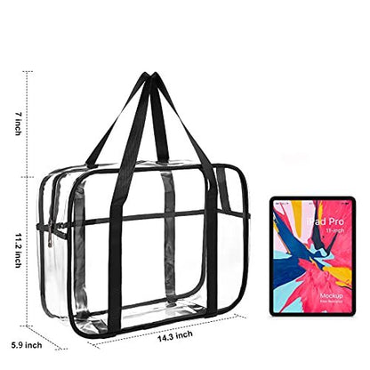 ONEGenug Clear Toiletry Bag - Large Transparent Cosmetic Bag, Waterproof Makeup Artist Case, Luggage Organizer (XL, PVC) Avelisse