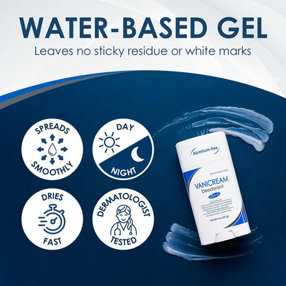 Vanicream Aluminum-Free Gel Deodorant - Unscented for Sensitive Skin, 2 oz