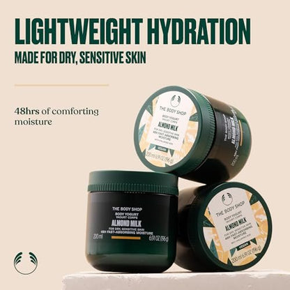 The Body Shop Almond Milk Body Yogurt - 48hr Moisturizer for Sensitive & Dry Skin, 100% Vegan, 6.98 Fl Oz Avelisse