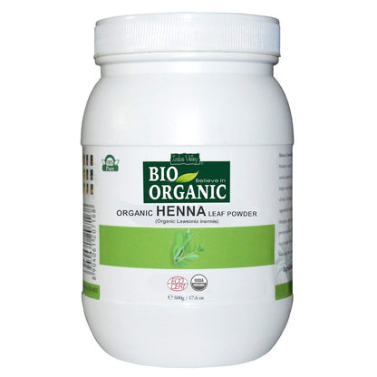 Indus Valley Organic Indigo Leaf Powder (400g) & Herbal Henna Powder (500g) Bundle for Natural Hair Color