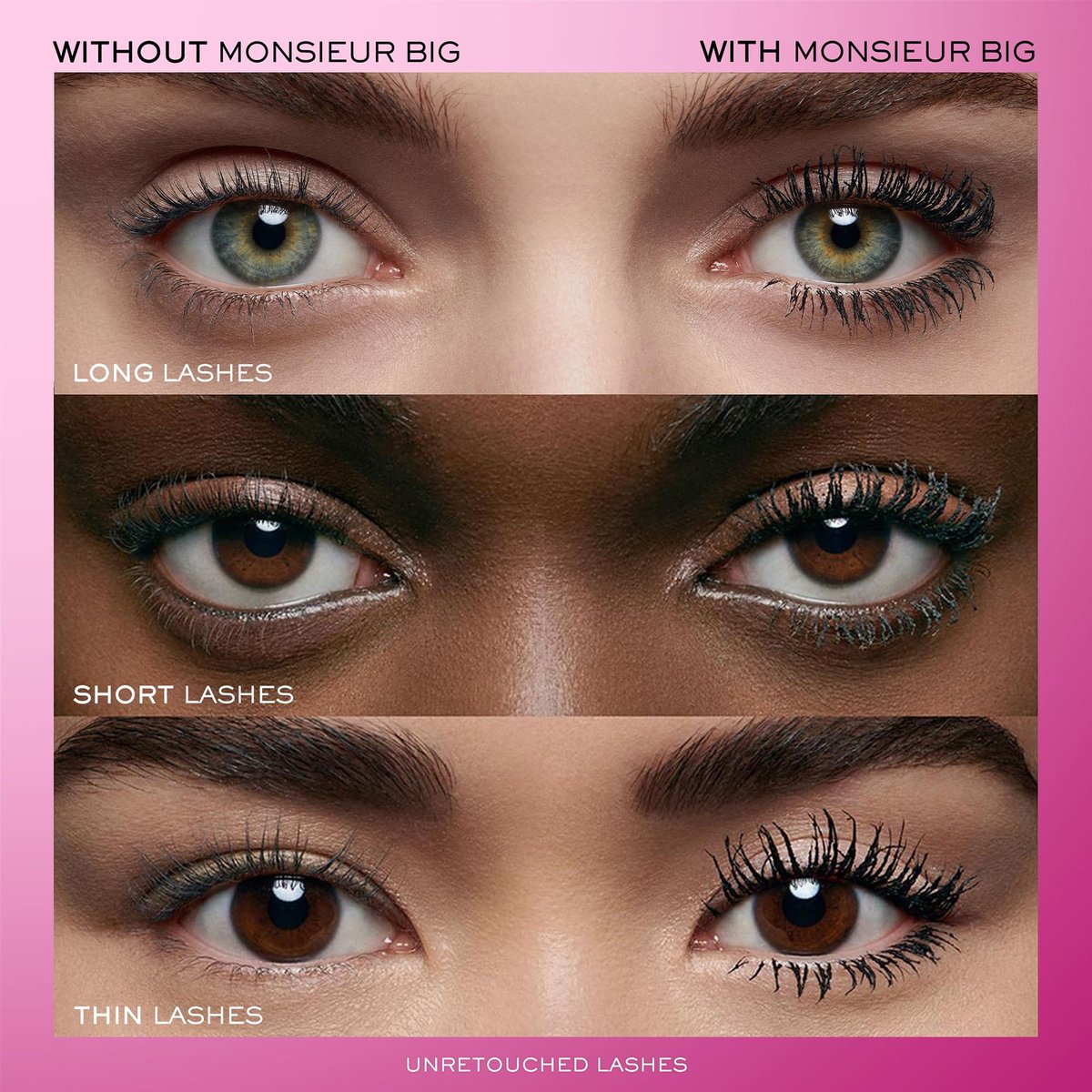 Lancôme Monsieur Big Waterproof Mascara – Instant Volume & False Lash Effect, 24-Hour Wear, Smudge-Free, Black Avelisse