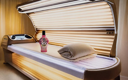 European Gold Flash Black 2000X Indoor Tanning Lotion - Advanced DHA Bronzers & Skin Conditioning, 12 oz Avelisse
