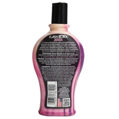 European Gold Flash Black 2000X Indoor Tanning Lotion - Advanced DHA Bronzers & Skin Conditioning, 12 oz Avelisse