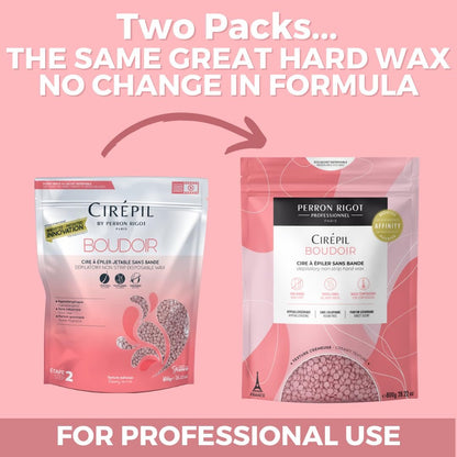 Cirepil Boudoir Hard Wax Beads - 800g / 28.22 oz - Hypoallergenic, Allergen-Free & Rosin-Free for Sensitive Skin - Professional Stripless Hair Removal for Face & Body - Low Temp Refill Bag Avelisse