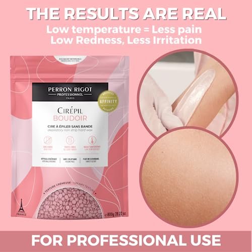 Cirepil Boudoir Hard Wax Beads - 800g / 28.22 oz - Hypoallergenic, Allergen-Free & Rosin-Free for Sensitive Skin - Professional Stripless Hair Removal for Face & Body - Low Temp Refill Bag Avelisse