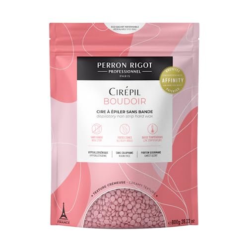 Cirepil Boudoir Hard Wax Beads - 800g / 28.22 oz - Hypoallergenic, Allergen-Free & Rosin-Free for Sensitive Skin - Professional Stripless Hair Removal for Face & Body - Low Temp Refill Bag Avelisse