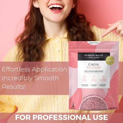 Cirepil Boudoir Hard Wax Beads - 800g / 28.22 oz - Hypoallergenic, Allergen-Free & Rosin-Free for Sensitive Skin - Professional Stripless Hair Removal for Face & Body - Low Temp Refill Bag Avelisse