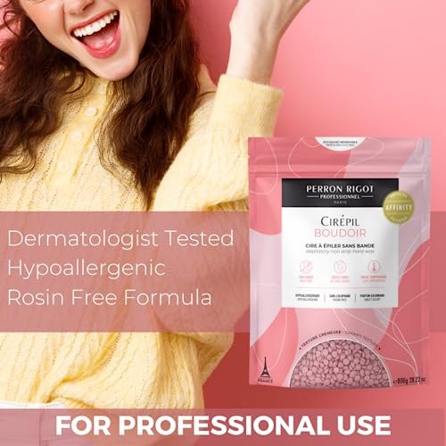 Cirepil Boudoir Hard Wax Beads - 800g / 28.22 oz - Hypoallergenic, Allergen-Free & Rosin-Free for Sensitive Skin - Professional Stripless Hair Removal for Face & Body - Low Temp Refill Bag Avelisse