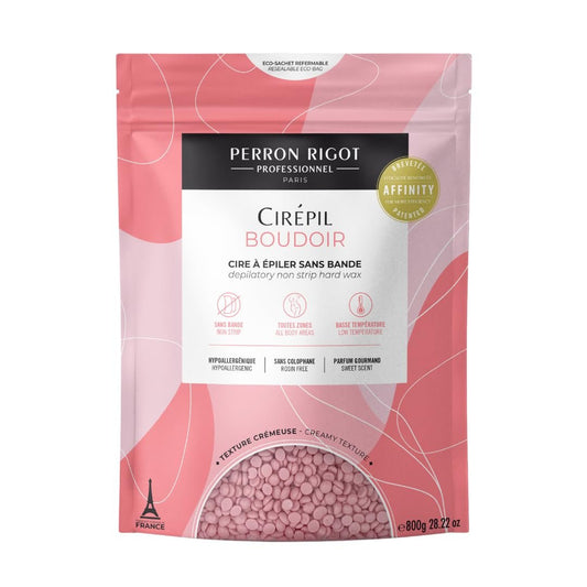 Cirepil Boudoir Hard Wax Beads - 800g / 28.22 oz - Hypoallergenic, Allergen-Free & Rosin-Free for Sensitive Skin - Professional Stripless Hair Removal for Face & Body - Low Temp Refill Bag Avelisse