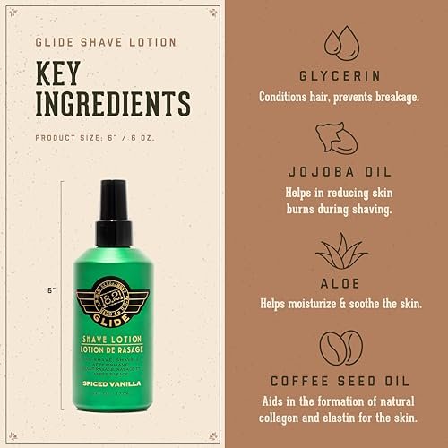 18.21 Man Made Clear Shaving Gel Cream for Men, Spiced Vanilla, 6 fl. oz. - Non-Lathering Shaving Glide for Smooth, Precise Shave Avelisse