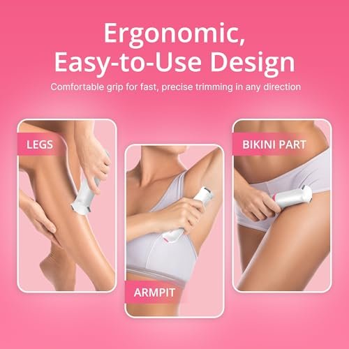 PalmPerfect Bikini Trimmer for Women – Gentle & Precise Hair Removal for Sensitive Areas, Dual Blade System, Waterproof Wet/Dry Groomer with Trimming Guide, White 5-Piece Set - görsel 12