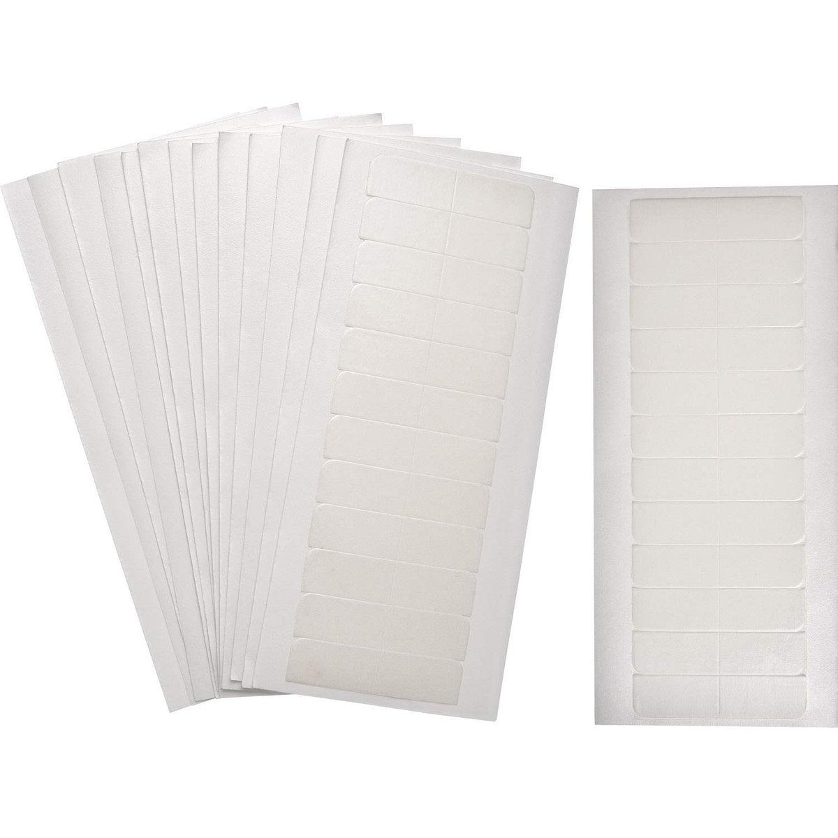 TecUnite 180 Pcs White Hair Extension Tape Tabs – Strong Adhesive Double Sided Tape for Wigs, Toupees, and Lace Wigs - görsel 1