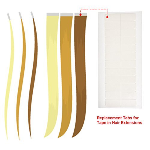 TecUnite 180 Pcs White Hair Extension Tape Tabs – Strong Adhesive Double Sided Tape for Wigs, Toupees, and Lace Wigs - görsel 6