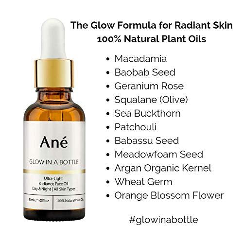 Ané Glow in a Bottle Anti-Ageing Vegan Facial Oil – 100% Natural Argan, Grapeseed & Squalane for All Skin Types - görsel 11