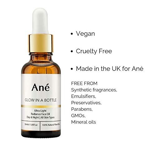 Ané Glow in a Bottle Anti-Ageing Vegan Facial Oil – 100% Natural Argan, Grapeseed & Squalane for All Skin Types - görsel 14