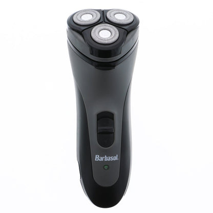 Barbasol Rotary Shaver for Men – Rechargeable Cordless Electric Razor with Stainless Steel Blades, Pop-Up Trimmer, 45-Minute Runtime