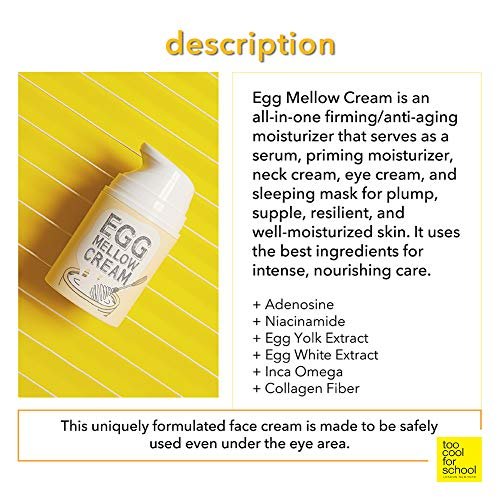 Too Cool for School All-in-One Egg Mellow Cream - 5-in-1 Firming Moisturizer (1.76 oz) - görsel 8