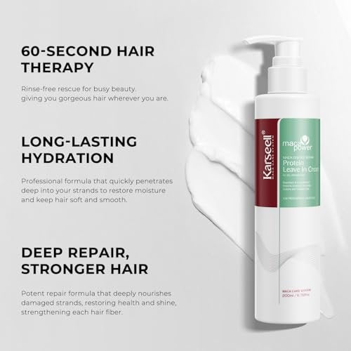 Karseell Repair Protein Cream Leave-In Conditioner Hair Treatment for Dry Damaged Hair - 5.07 Fl Oz - görsel 10