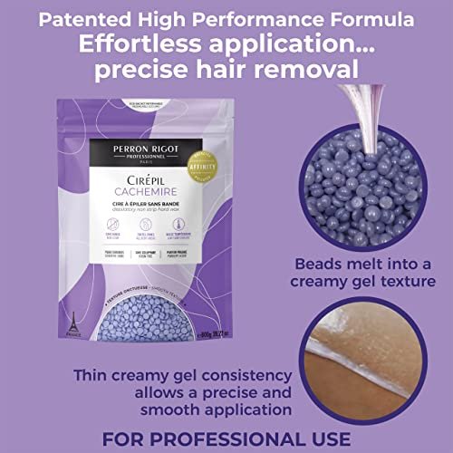 Cirepil Cachemire Hard Wax Beads - 800g / 28.22 oz - Ultra-Comfort, Rosin-Free, Stripless Hair Removal for Sensitive Skin - Low Temperature Refill Bag Avelisse