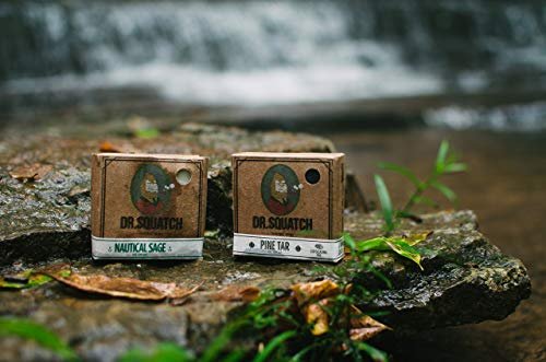 Dr. Squatch Pine Tar Soap 2-Pack Bundle - Natural Woodsy Scent Exfoliating Bar for Men - Handmade with Pine, Coconut, Olive Oils - USA Made Avelisse