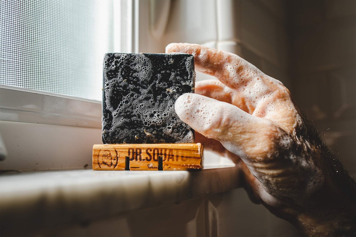 Dr. Squatch Pine Tar Soap 2-Pack Bundle - Natural Woodsy Scent Exfoliating Bar for Men - Handmade with Pine, Coconut, Olive Oils - USA Made Avelisse