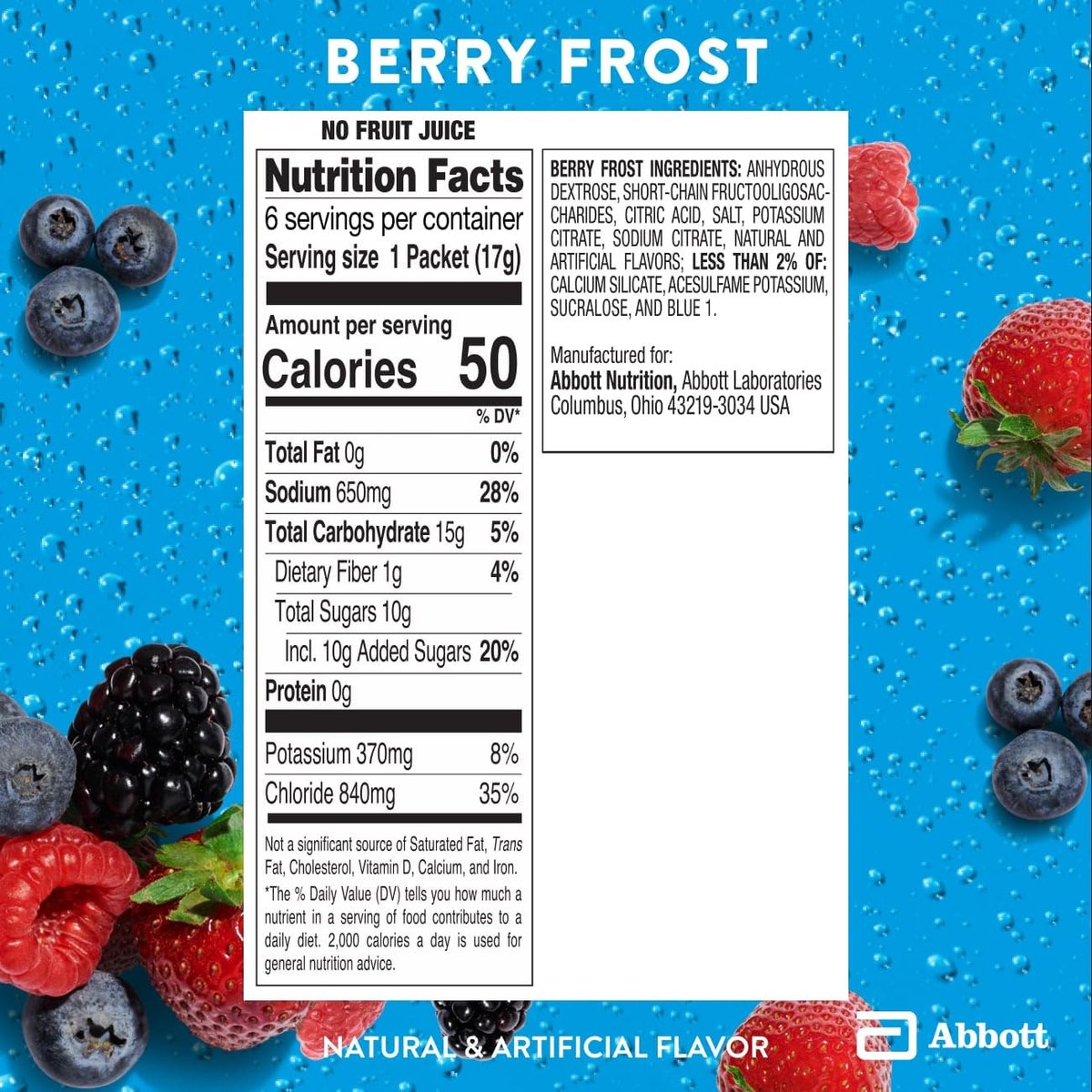 Pedialyte AdvancedCare Plus Electrolyte Powder Packets - Berry Frost (6 Count) with 33% More Electrolytes and PreActiv Prebiotics - görsel 11