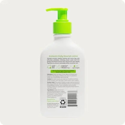 AmLactin Daily Nourish Therapeutic Body Lotion for Dry Skin - 12% Lactic Acid Exfoliating Moisturizer, 7.9 oz Avelisse