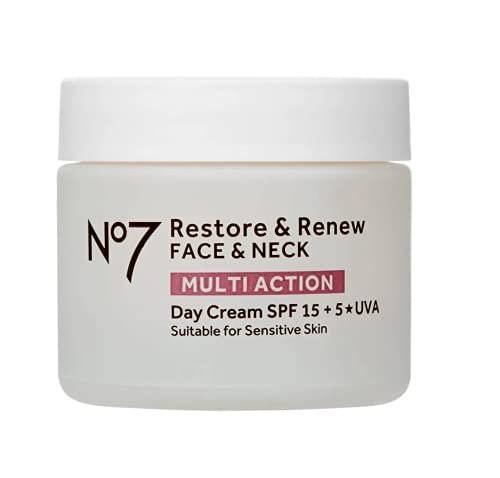 No7 Restore & Renew Face & Neck Multi Action Day Cream 50ml – Anti-Aging Moisturizer Avelisse