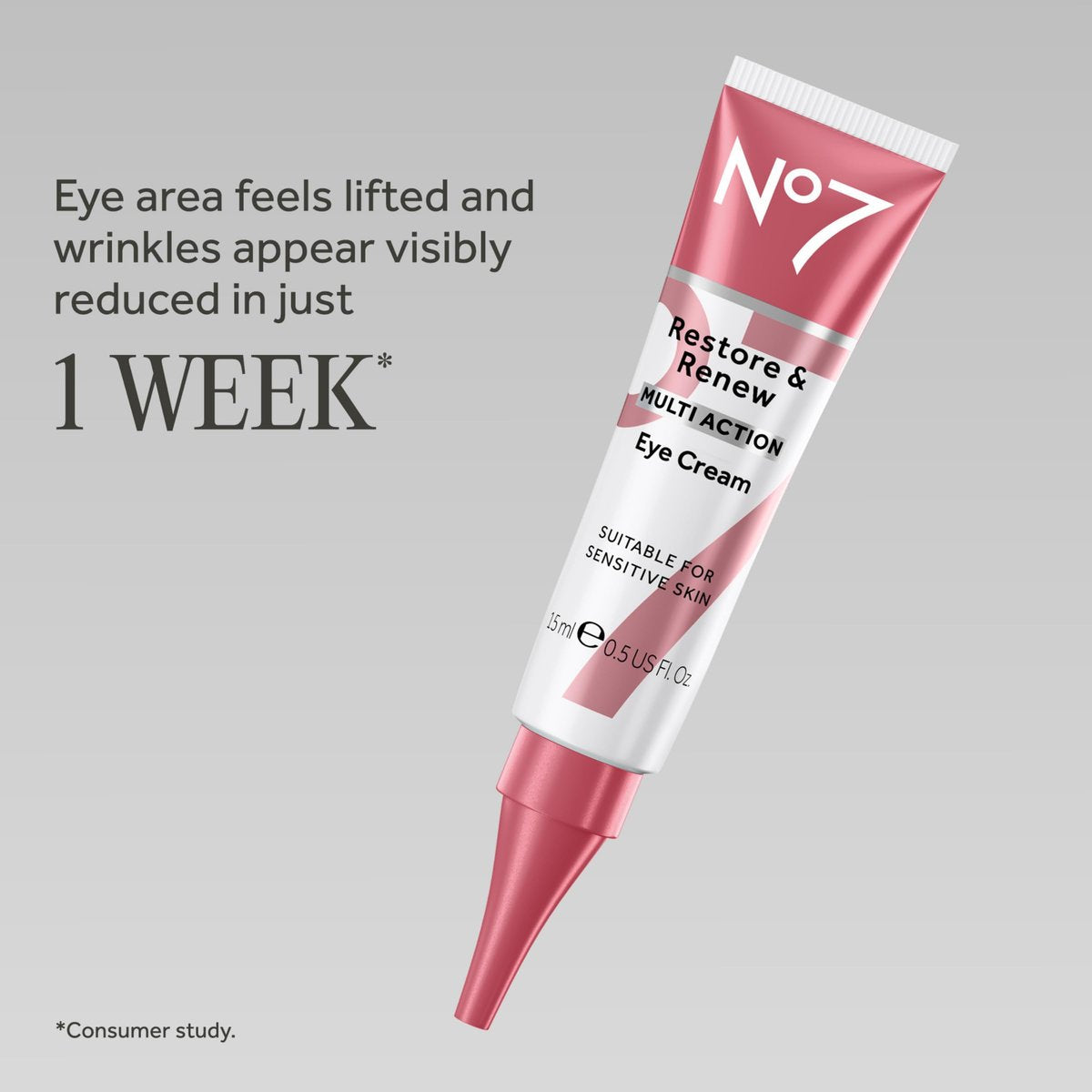 No7 Restore & Renew Multi Action Eye Cream - Under Eye Treatment for Puffiness, Dark Circles & Wrinkles - 15ml - görsel 3