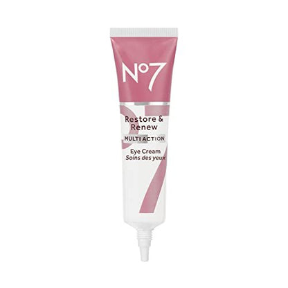 No7 Restore & Renew Multi Action Eye Cream - Under Eye Treatment for Puffiness, Dark Circles & Wrinkles - 15ml