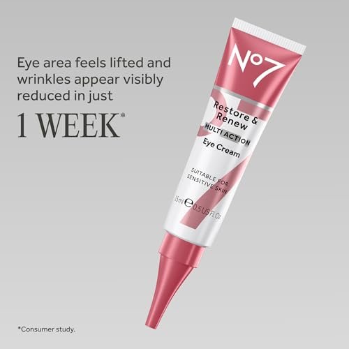No7 Restore & Renew Multi Action Eye Cream - Under Eye Treatment for Puffiness, Dark Circles & Wrinkles - 15ml - görsel 4