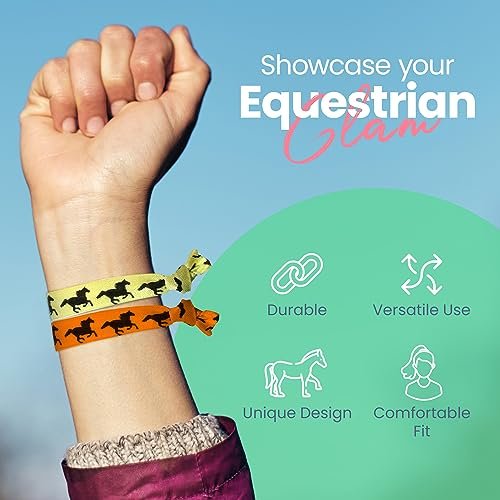 No Crease Hair Ties for Equestrians: Multi Colored Horse Hair Accessories Set by Infinity Collection - görsel 10