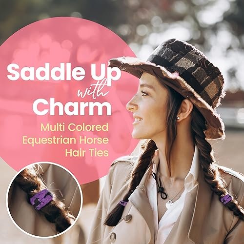 No Crease Hair Ties for Equestrians: Multi Colored Horse Hair Accessories Set by Infinity Collection - görsel 4