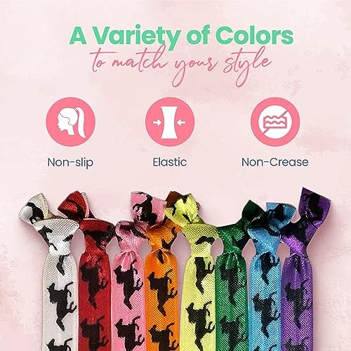 No Crease Hair Ties for Equestrians: Multi Colored Horse Hair Accessories Set by Infinity Collection - görsel 8