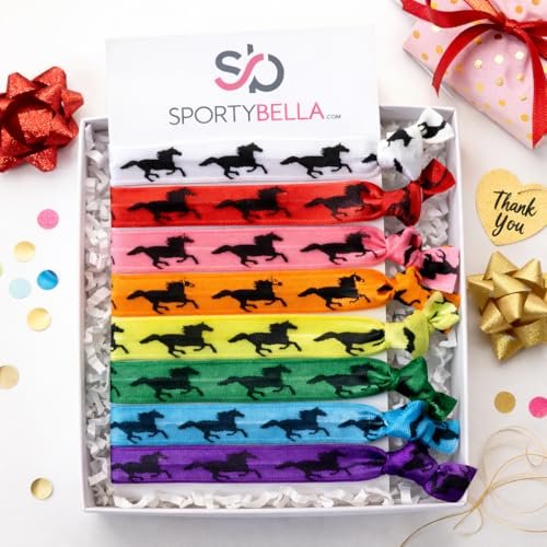 No Crease Hair Ties for Equestrians: Multi Colored Horse Hair Accessories Set by Infinity Collection - görsel 14
