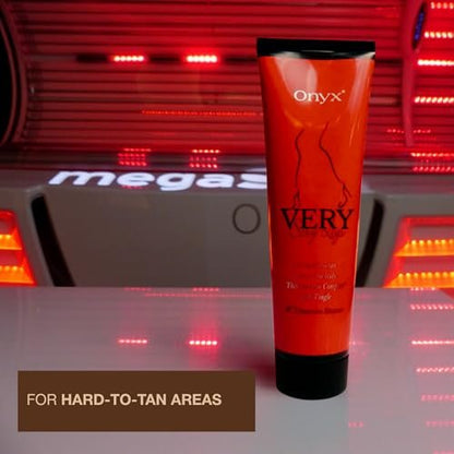 Onyx Very Sexy Legs Tingle Bronzer - Warming Tan Lotion for Legs & Hard-to-Tan Areas, DHA & Erythrulose, 5.07 oz