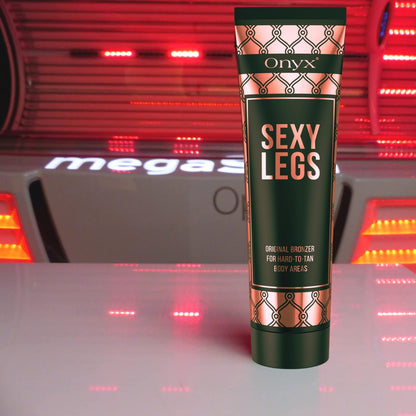 Onyx Sexy Legs Indoor Tanning Lotion with Bronzer - Double Bronzing for Perfectly Tanned Legs & Hard-to-Tan Areas - Fast-Absorbing, Anti-Orange Formula, 5.07 Fl Oz