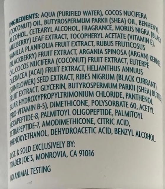 Trader Joe's Shea Butter & Coconut Oil Hair Mask 5.1 FL OZ - 2-Pack Avelisse