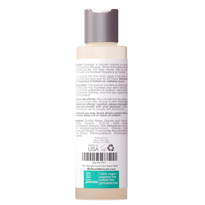 10% Glycolic Acid Face Wash - Exfoliating AHA Cleanser for Anti-Aging, Skin Tone & Texture, Pores & Blackheads - Sulfate Free, Oil Free, Low pH - 6 oz Avelisse