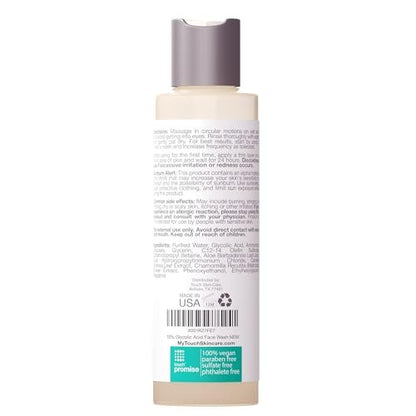 10% Glycolic Acid Face Wash - Exfoliating AHA Cleanser for Anti-Aging, Skin Tone & Texture, Pores & Blackheads - Sulfate Free, Oil Free, Low pH - 6 oz Avelisse