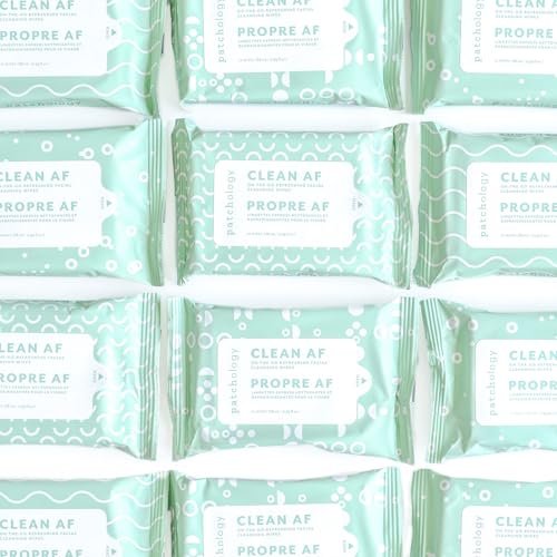 Patchology Clean AF Facial Cleansing Wipes - On-The-Go Refreshing Travel Size Face Wipes for Removing Dirt and Oil - Makeup Remover for Sensitive and Oily Skin (1 Pack, 15 Sheets) - görsel 12