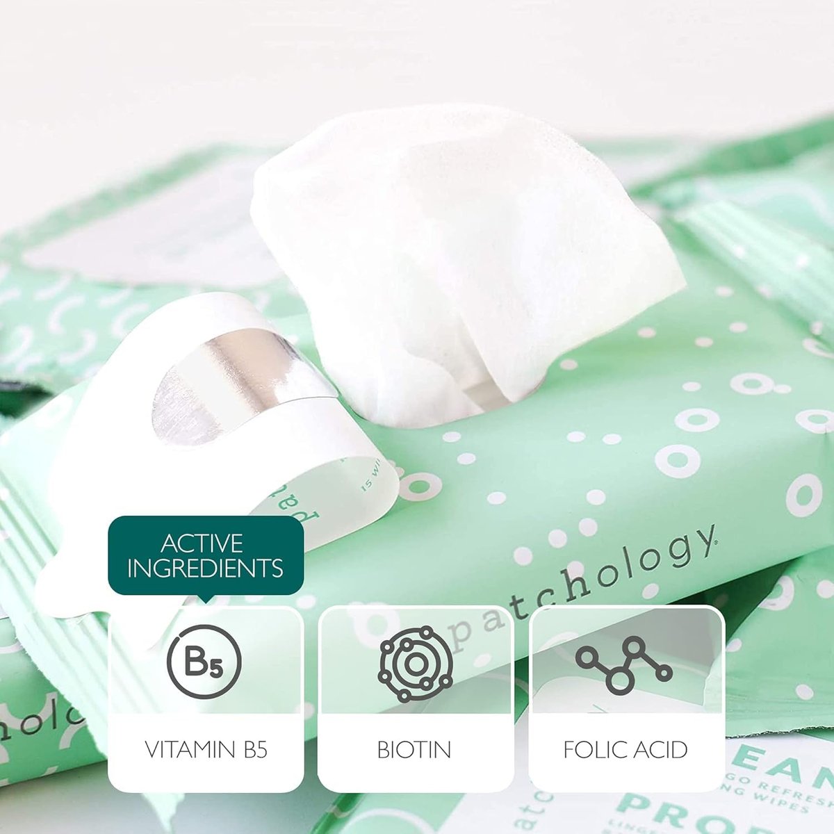 Patchology Clean AF Facial Cleansing Wipes - On-The-Go Refreshing Travel Size Face Wipes for Removing Dirt and Oil - Makeup Remover for Sensitive and Oily Skin (1 Pack, 15 Sheets) - görsel 9